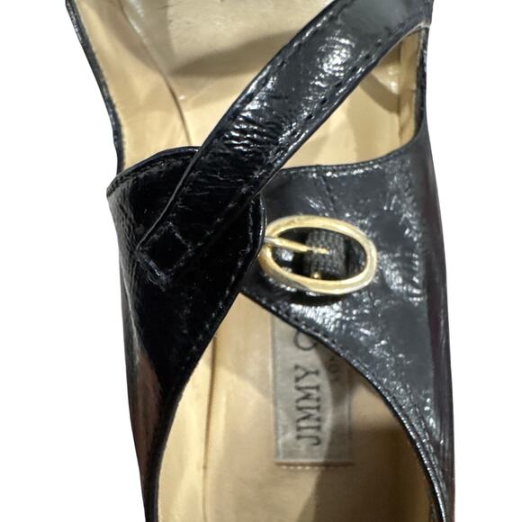 Jimmy Choo Women's Black Ankle Adjustable Strap Heel Shoes-Size:EU 39 1/2 (US 9) - Picture 7 of 7